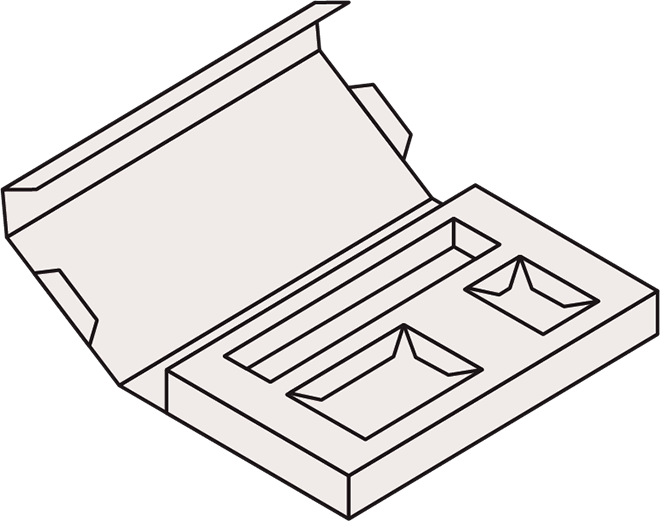 Schachtel mit Aufreißverschluss